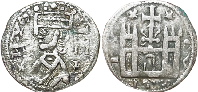 Tipo 38. Dinero de &ldquo;Anfvs Rex/Castela&rdquo;