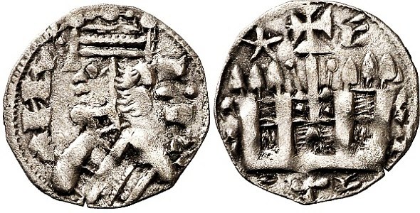 Tipo 38. Dinero de &ldquo;Anfvs Rex/Castela&rdquo;