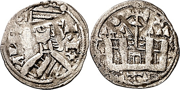 Tipo 38. Dinero de &ldquo;Anfvs Rex/Castela&rdquo;