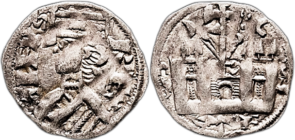 Tipo 38. Dinero de &ldquo;Anfvs Rex/Castela&rdquo;