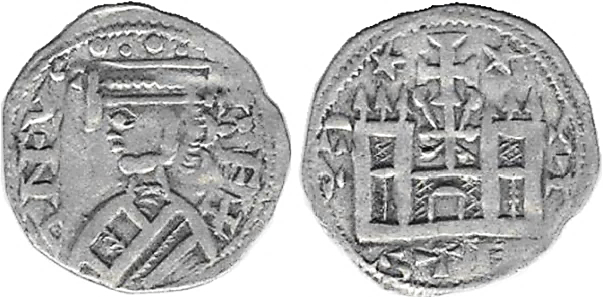 Tipo 38. Dinero de &ldquo;Anfvs Rex/Castela&rdquo;