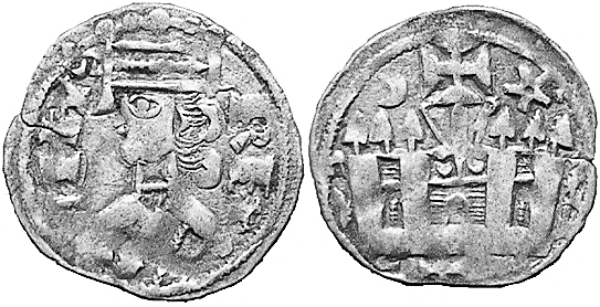 Tipo 38. Dinero de &ldquo;Anfvs Rex/Castela&rdquo;
