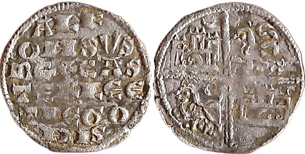 Tipo 4. Dinero alfons&iacute; de la Primera Guerra de Granada