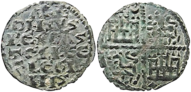 Tipo 4. Dinero alfons&iacute; de la Primera Guerra de Granada