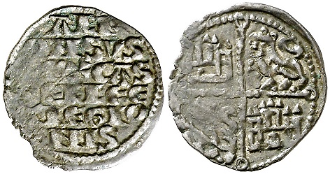 Tipo 4. Dinero alfons&iacute; de la Primera Guerra de Granada