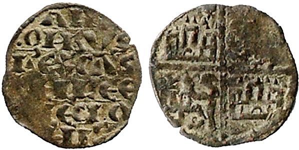 Tipo 4. Dinero alfons&iacute; de la Primera Guerra de Granada