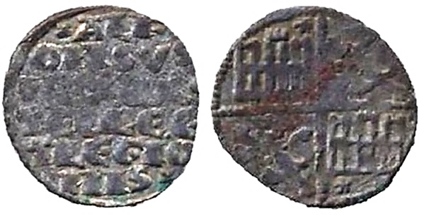 Tipo 4. Dinero alfons&iacute; de la Primera Guerra de Granada