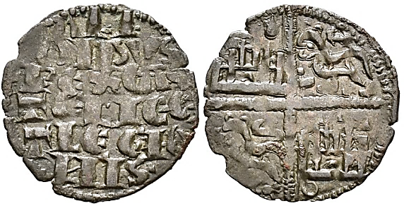 Tipo 4. Dinero alfons&iacute; de la Primera Guerra de Granada