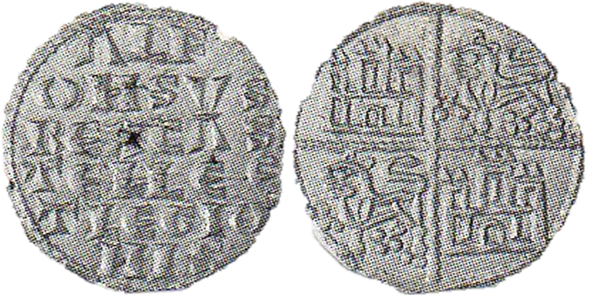Tipo 4. Dinero alfons&iacute; de la Primera Guerra de Granada