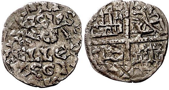 Tipo 4. Dinero alfons&iacute; de la Primera Guerra de Granada
