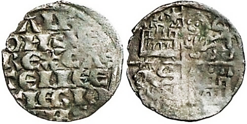 Tipo 4. Dinero alfons&iacute; de la Primera Guerra de Granada
