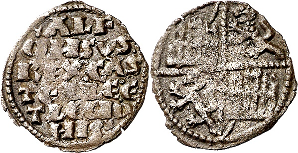 Tipo 4. Dinero alfons&iacute; de la Primera Guerra de Granada