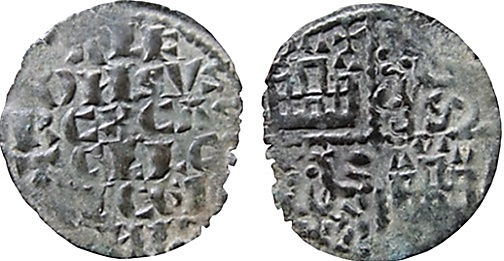Tipo 4. Dinero alfons&iacute; de la Primera Guerra de Granada
