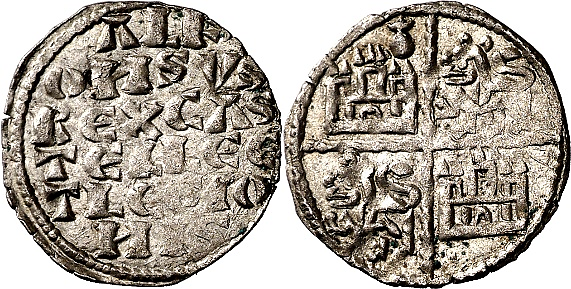 Tipo 4. Dinero alfons&iacute; de la Primera Guerra de Granada