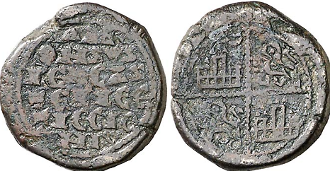 Tipo 4. Dinero alfons&iacute; de la Primera Guerra de Granada