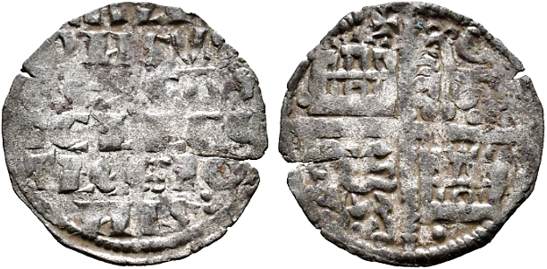 Tipo 4. Dinero alfons&iacute; de la Primera Guerra de Granada