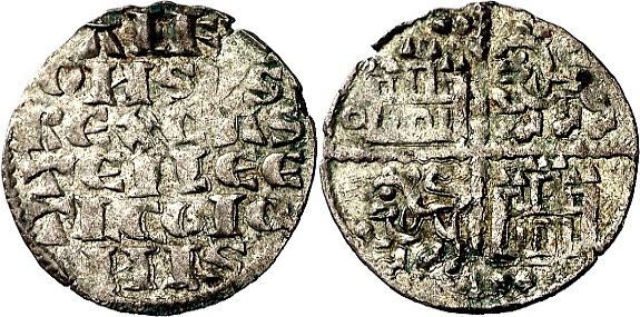 Tipo 4. Dinero alfons&iacute; de la Primera Guerra de Granada