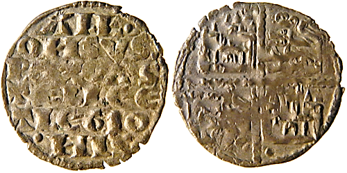 Tipo 4. Dinero alfons&iacute; de la Primera Guerra de Granada