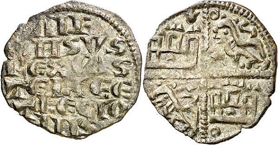 Tipo 4. Dinero alfons&iacute; de la Primera Guerra de Granada