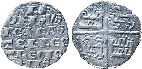 Tipo 4. Dinero alfons&iacute; de la Primera Guerra de Granada