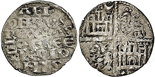 Tipo 4. Dinero alfons&iacute; de la Primera Guerra de Granada