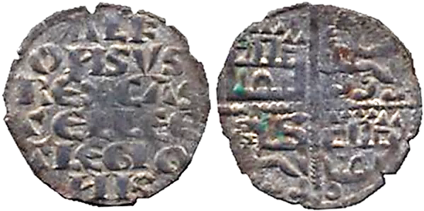 Tipo 4. Dinero alfons&iacute; de la Primera Guerra de Granada