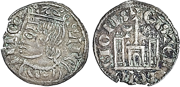 Tipo 4. Dobla de Oro de busto del rey don Sancho IV