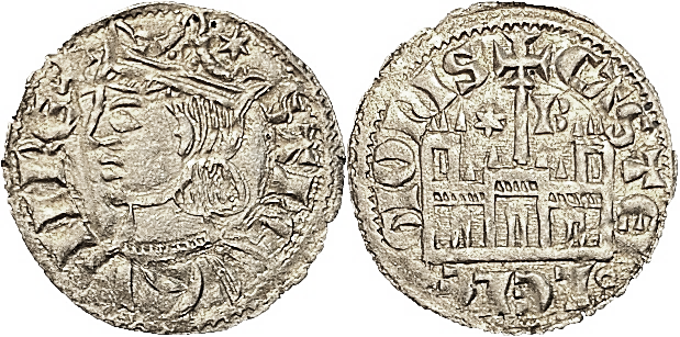 Tipo 4. Dobla de Oro de busto del rey don Sancho IV