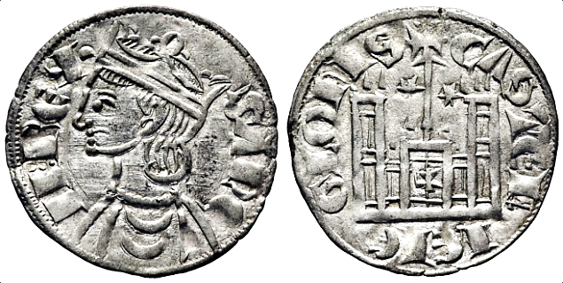 Tipo 4. Dobla de Oro de busto del rey don Sancho IV