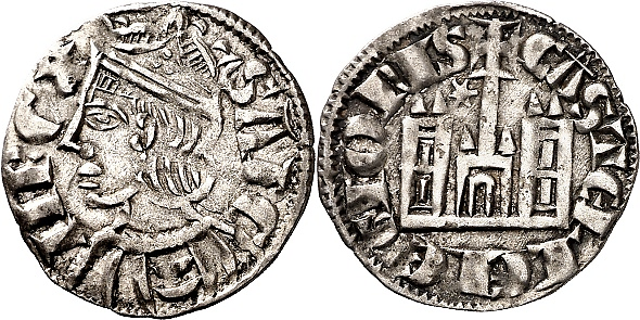 Tipo 4. Dobla de Oro de busto del rey don Sancho IV