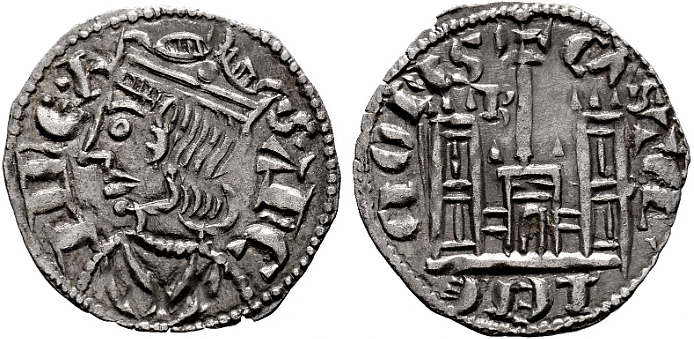 Tipo 4. Dobla de Oro de busto del rey don Sancho IV