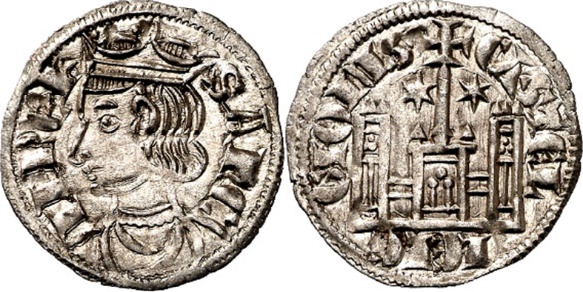 Tipo 4. Dobla de Oro de busto del rey don Sancho IV