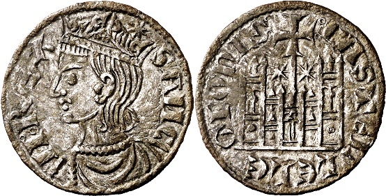 Tipo 4. Dobla de Oro de busto del rey don Sancho IV