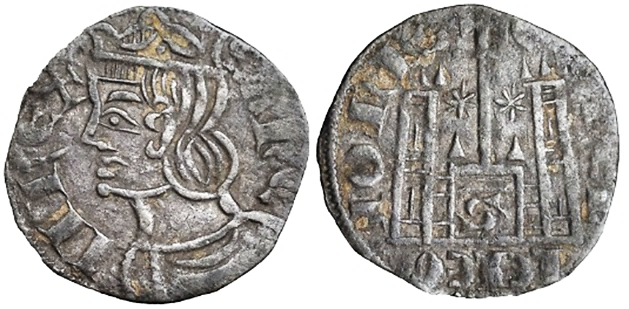 Tipo 4. Dobla de Oro de busto del rey don Sancho IV