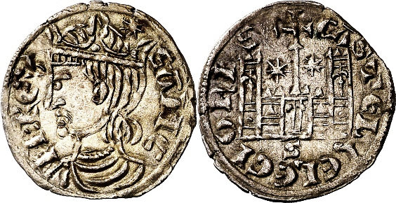 Tipo 4. Dobla de Oro de busto del rey don Sancho IV