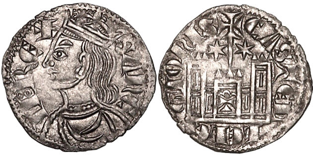 Tipo 4. Dobla de Oro de busto del rey don Sancho IV