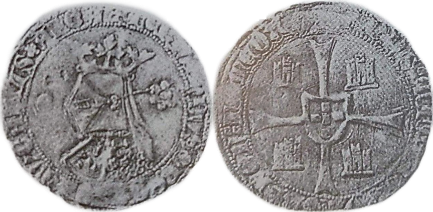 Tipo 5. Barbuda con busto de rey con celada