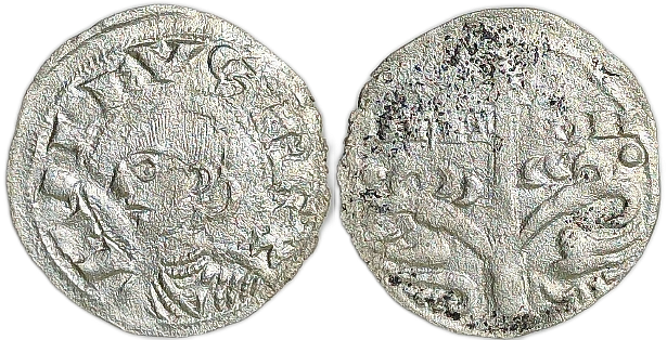 Tipo [A3]. Dinero de la Emisi&oacute;n jaquesa del &Aacute;rbol de la Vida