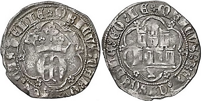 Tipo 10. Medio Real de plata con monograma &ldquo;EN&rdquo;