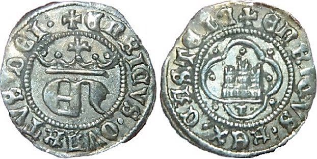 Tipo 10. Medio Real de plata con monograma &ldquo;EN&rdquo;