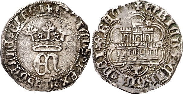 Tipo 10. Medio Real de plata con monograma &ldquo;EN&rdquo;