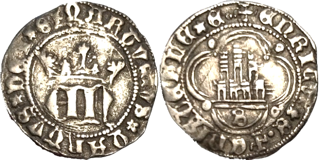Tipo 10. Medio Real de plata con monograma &ldquo;EN&rdquo;