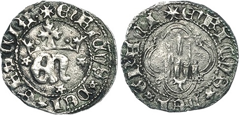 Tipo 10. Medio Real de plata con monograma &ldquo;EN&rdquo;