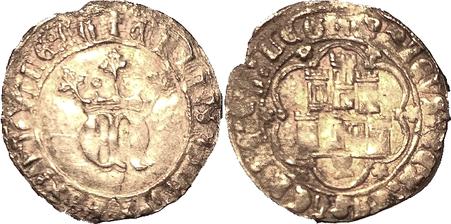 Tipo 10. Medio Real de plata con monograma &ldquo;EN&rdquo;