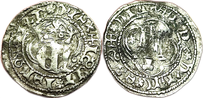 Tipo 10. Medio Real de plata con monograma &ldquo;EN&rdquo;