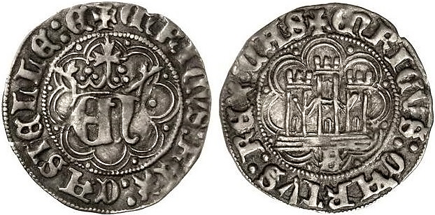Tipo 10. Medio Real de plata con monograma &ldquo;EN&rdquo;