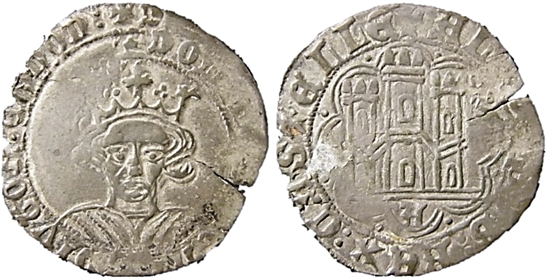 Tipo 11. Quarto de busto de rey de frente