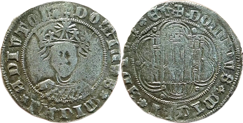 Tipo 11. Quarto de busto de rey de frente