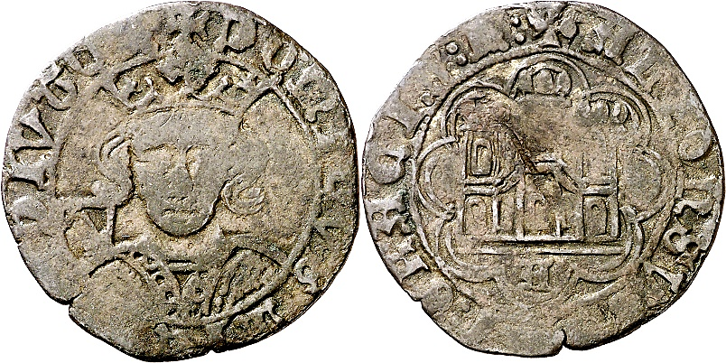Tipo 11. Quarto de busto de rey de frente