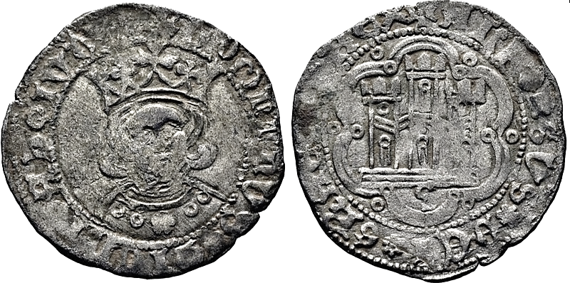 Tipo 11. Quarto de busto de rey de frente